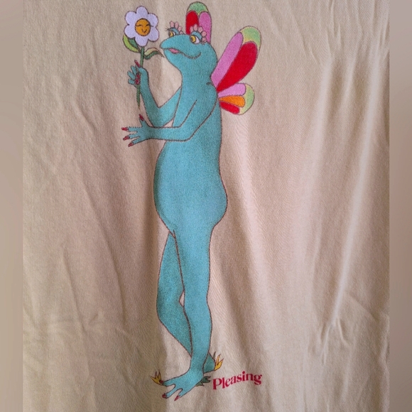 HARRY STYLES "Pleasing" 100% t-shirt in pale yellow size XL - Picture 2 of 4